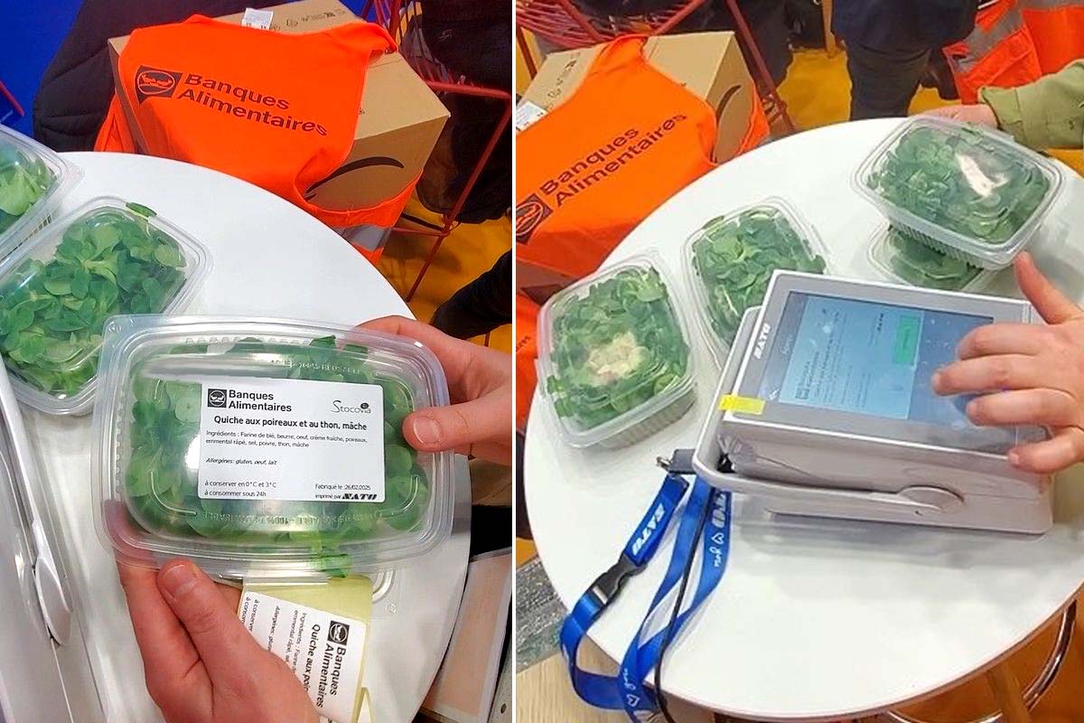 Photo imprimante Sato pour les banques alimentaires